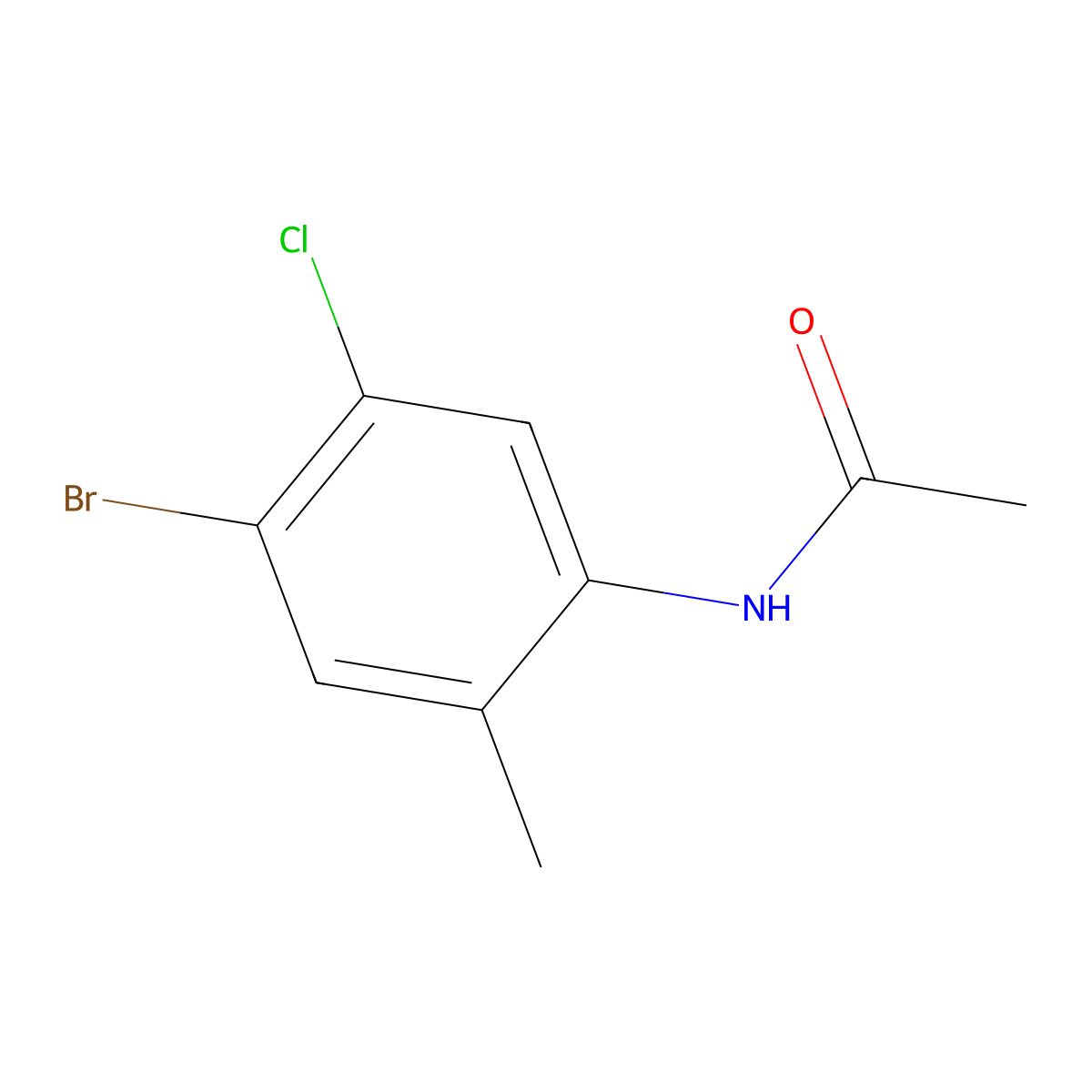N-(4-Bromo-5-chloro-2-methylphenyl)acetamide molecular structure, CAS 1607828-43-2