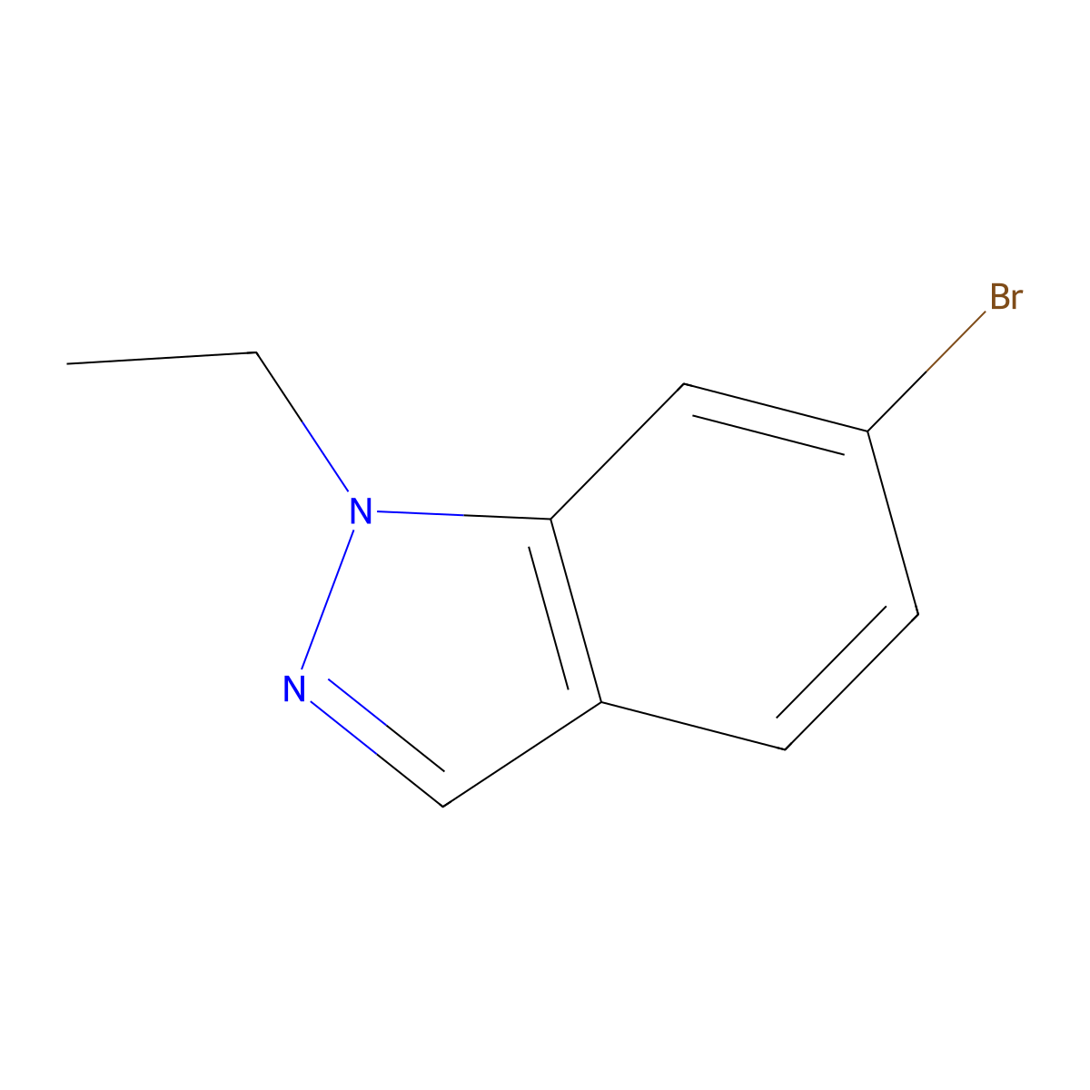 6-Bromo-1-ethyl-1H-indazole molecular structure, CAS 1607838-35-6