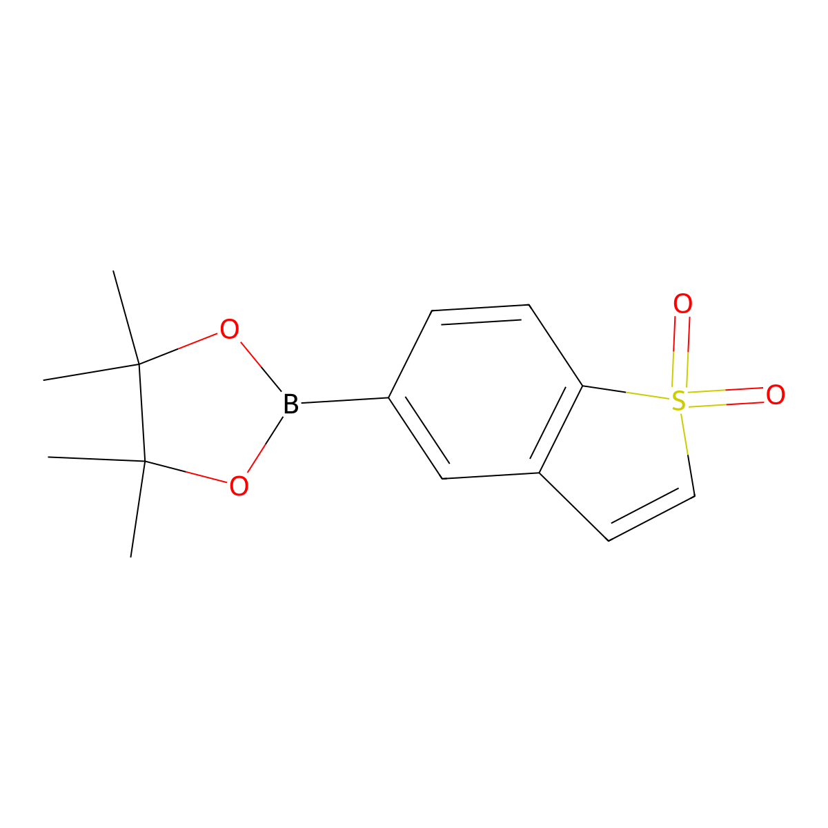 5-(4,4,5,5-Tetramethyl-1,3,2-dioxaborolan-2-yl)-1lambda6-benzothiophene-1,1-dione molecular structure, CAS 1607838-41-4