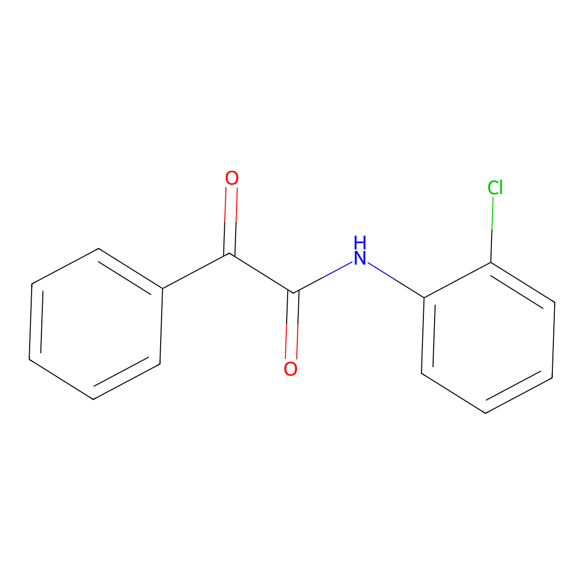 N-(2-chlorophenyl)-2-oxo-2-phenylacetamide molecular structure, CAS 160784-78-1