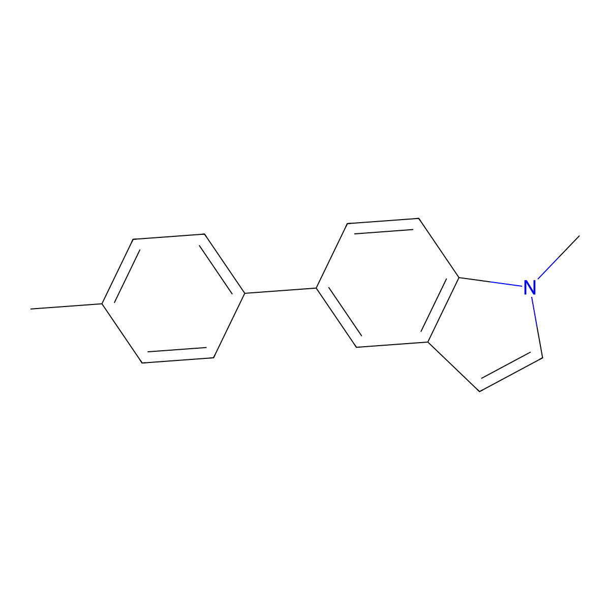 Indole, 5-(4-methylphenyl)-N-methyl- molecular structure, CAS 1607841-66-6