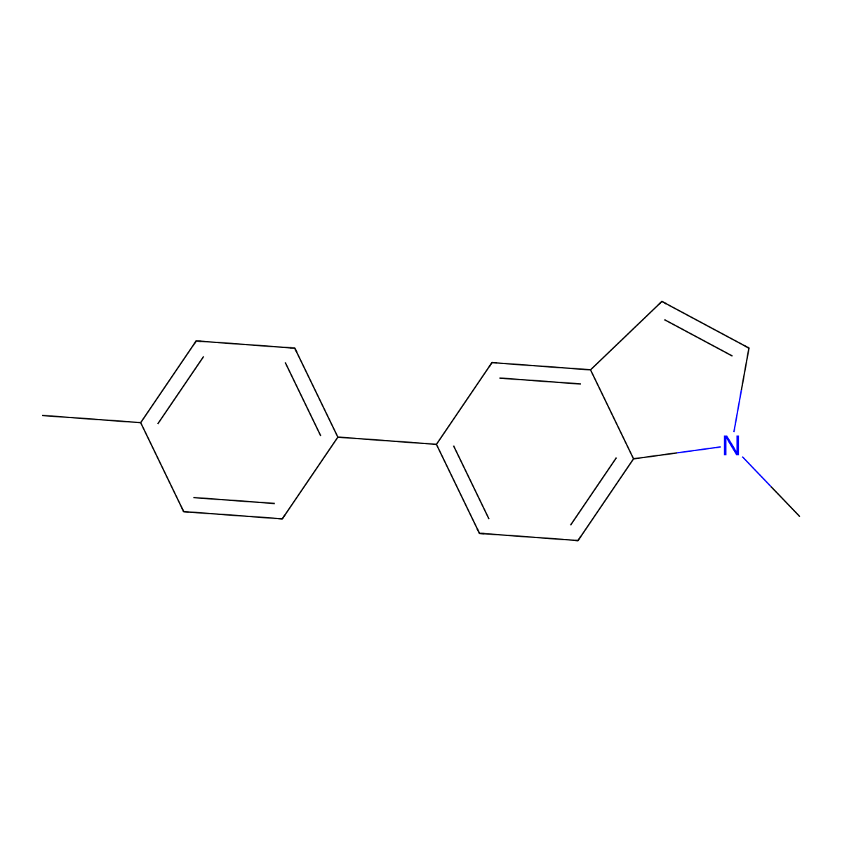 Indole, 5-(4-methylphenyl)-N-methyl- molecular structure, CAS 1607841-66-6