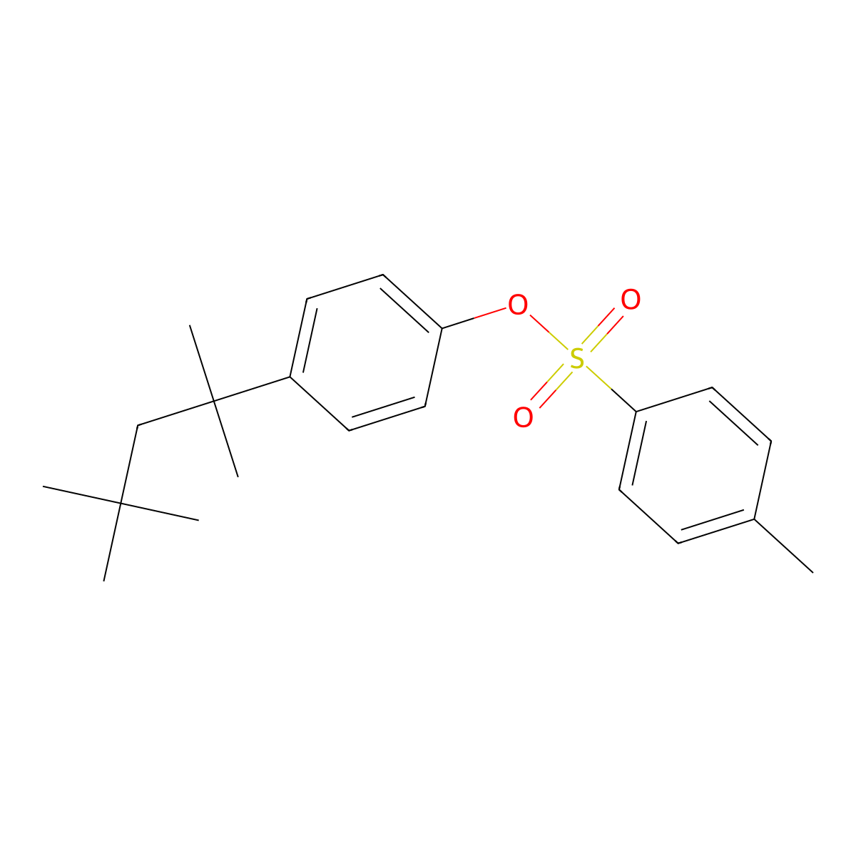 4-(1,1,3,3-Tetramethylbutyl)phenyl P-toluenesulfonate molecular structure, CAS 160789-00-4