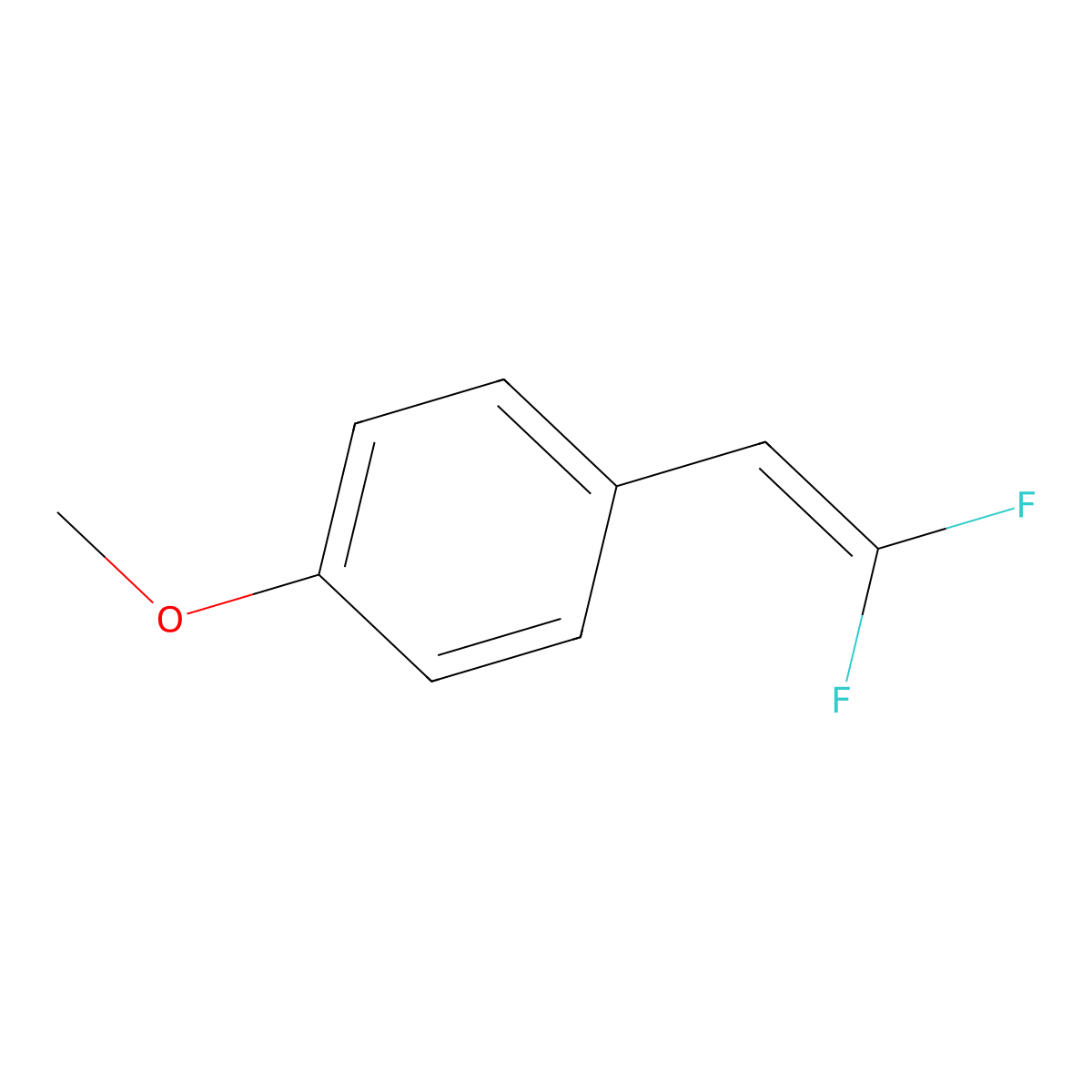 1-(2,2-Difluoroethenyl)-4-methoxybenzene molecular structure, CAS 1608-24-8