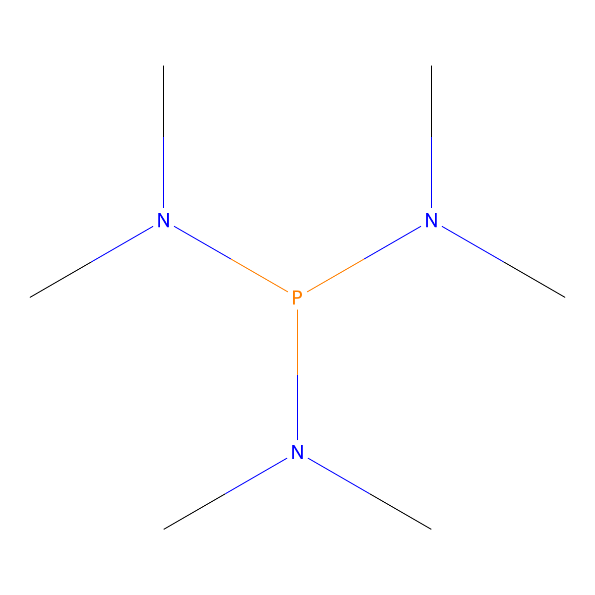 Hexamethylphosphorous triamide molecular structure, CAS 1608-26-0