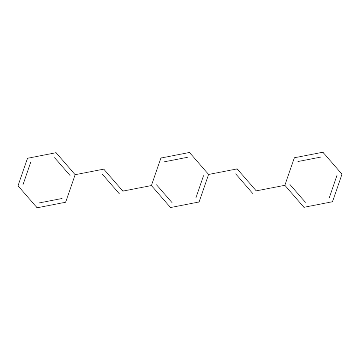 1,4-Bis[(E)-2-phenylethenyl]benzene molecular structure, CAS 1608-41-9