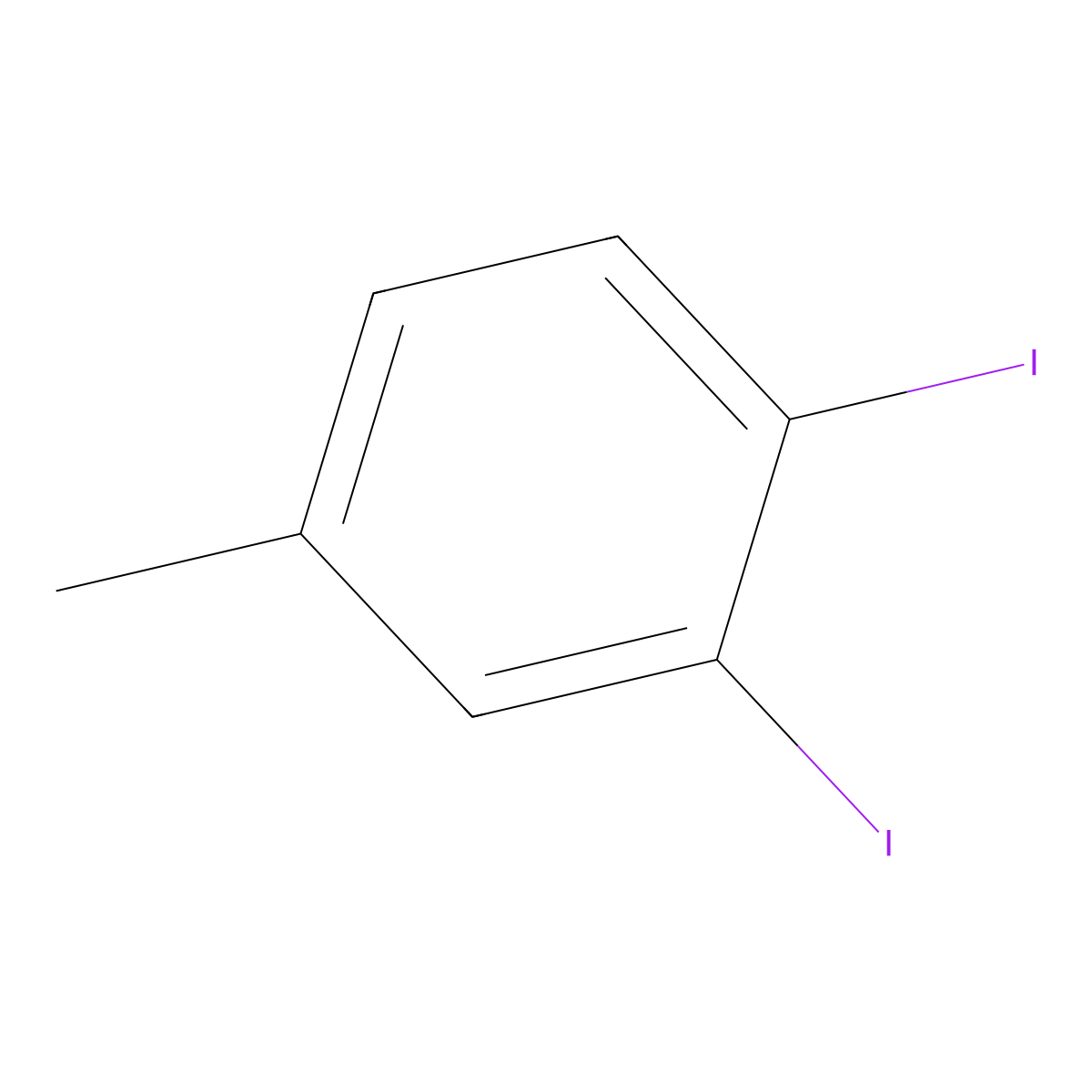 3,4-Diiodotoluene molecular structure, CAS 1608-47-5