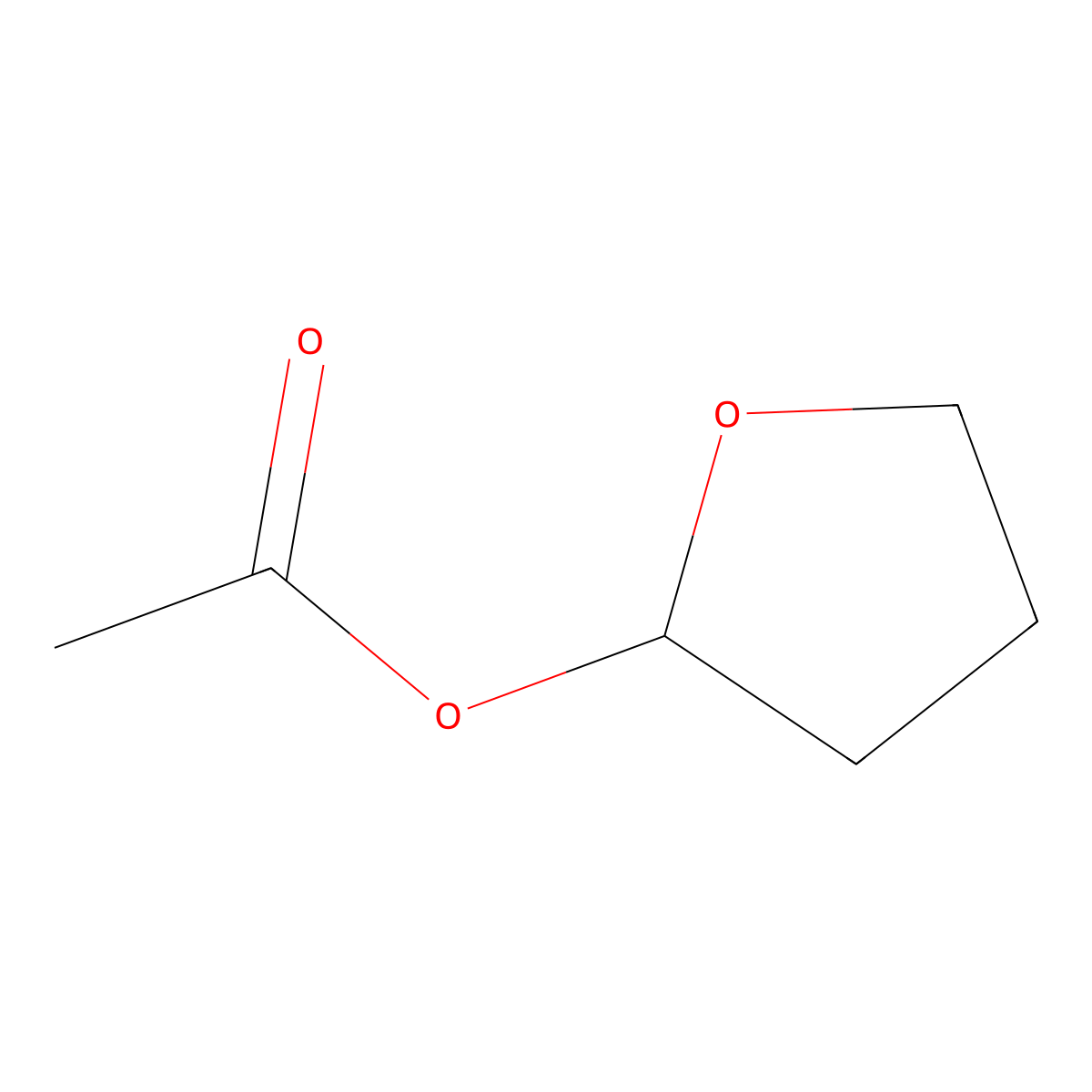 Tetrahydro-2-furyl acetate molecular structure, CAS 1608-67-9