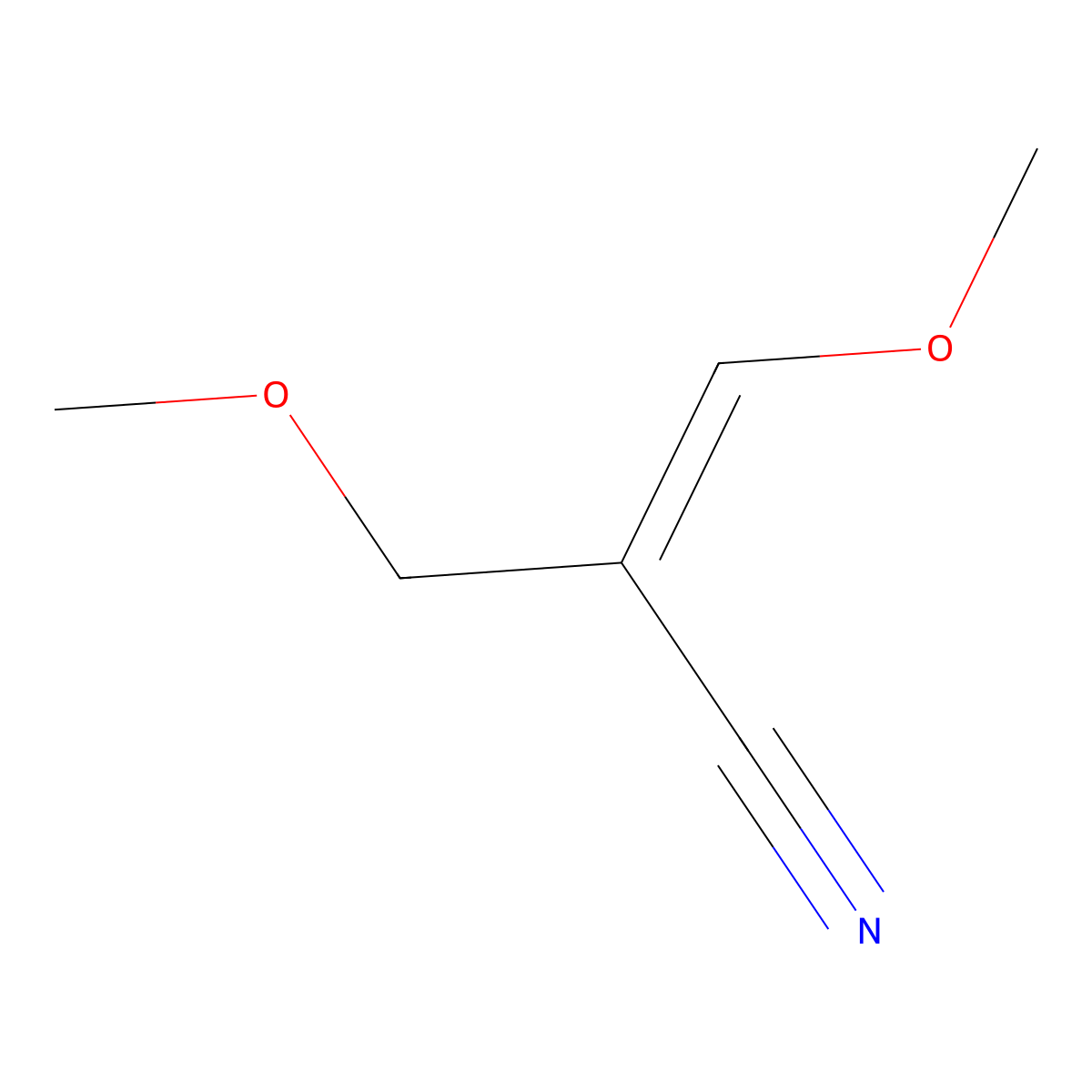 3-Methoxy-2-(methoxymethyl)acrylonitrile molecular structure, CAS 1608-82-8