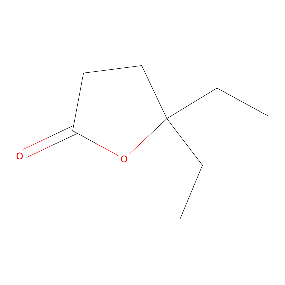 5,5-Diethyldihydrofuran-2(3h)-one molecular structure, CAS 1608-93-1