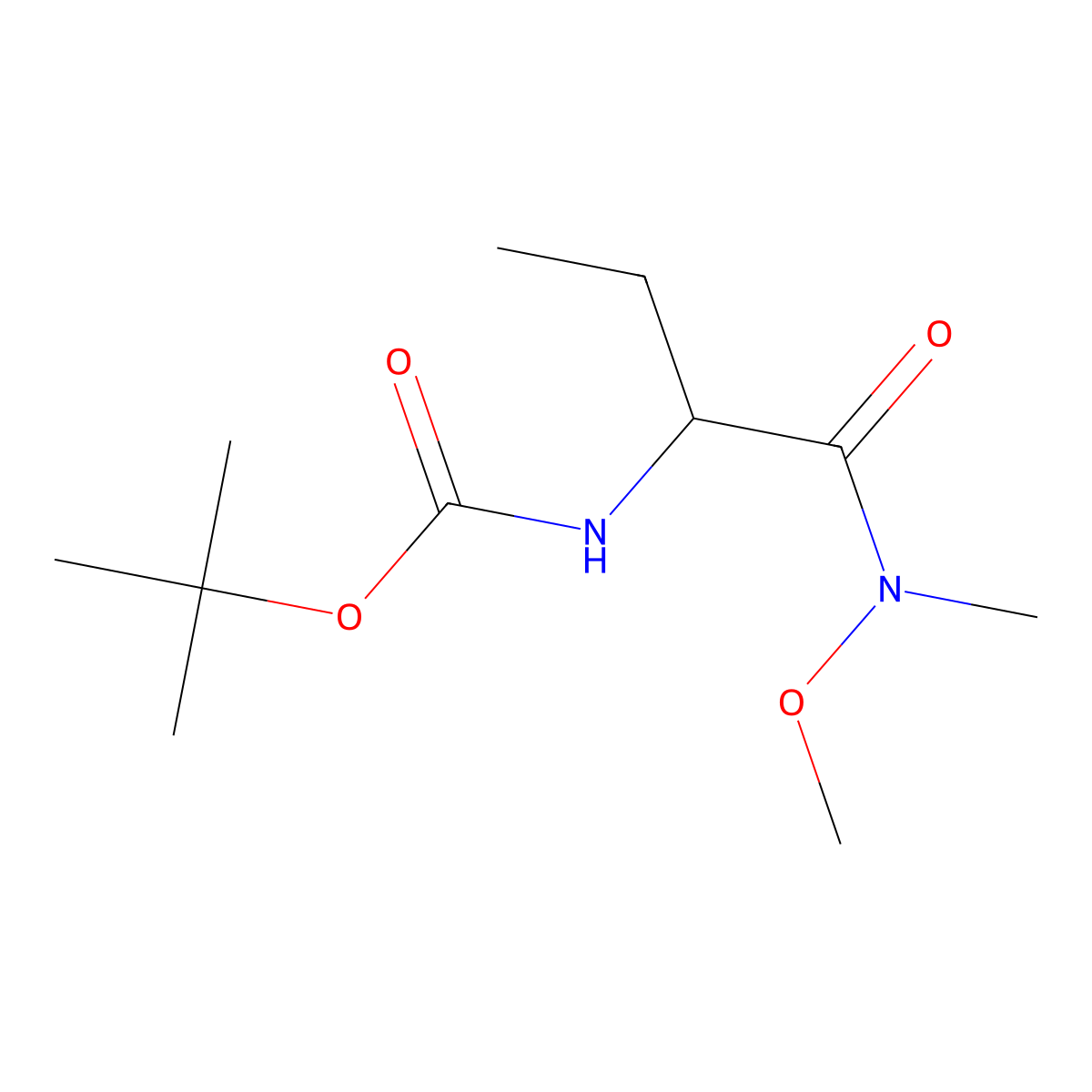 (S)-2-(Boc-Amino)-N-methoxy-n-methylbutyramide molecular structure, CAS 160801-72-9