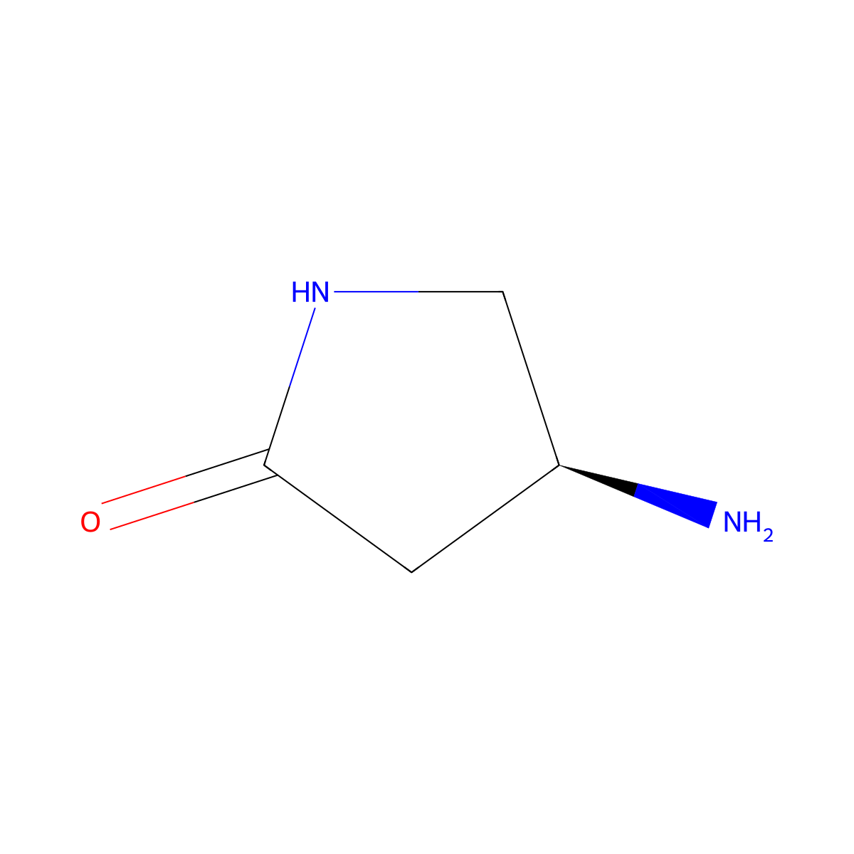 (S)-4-aminopyrrolidin-2-one molecular structure, CAS 160806-40-6