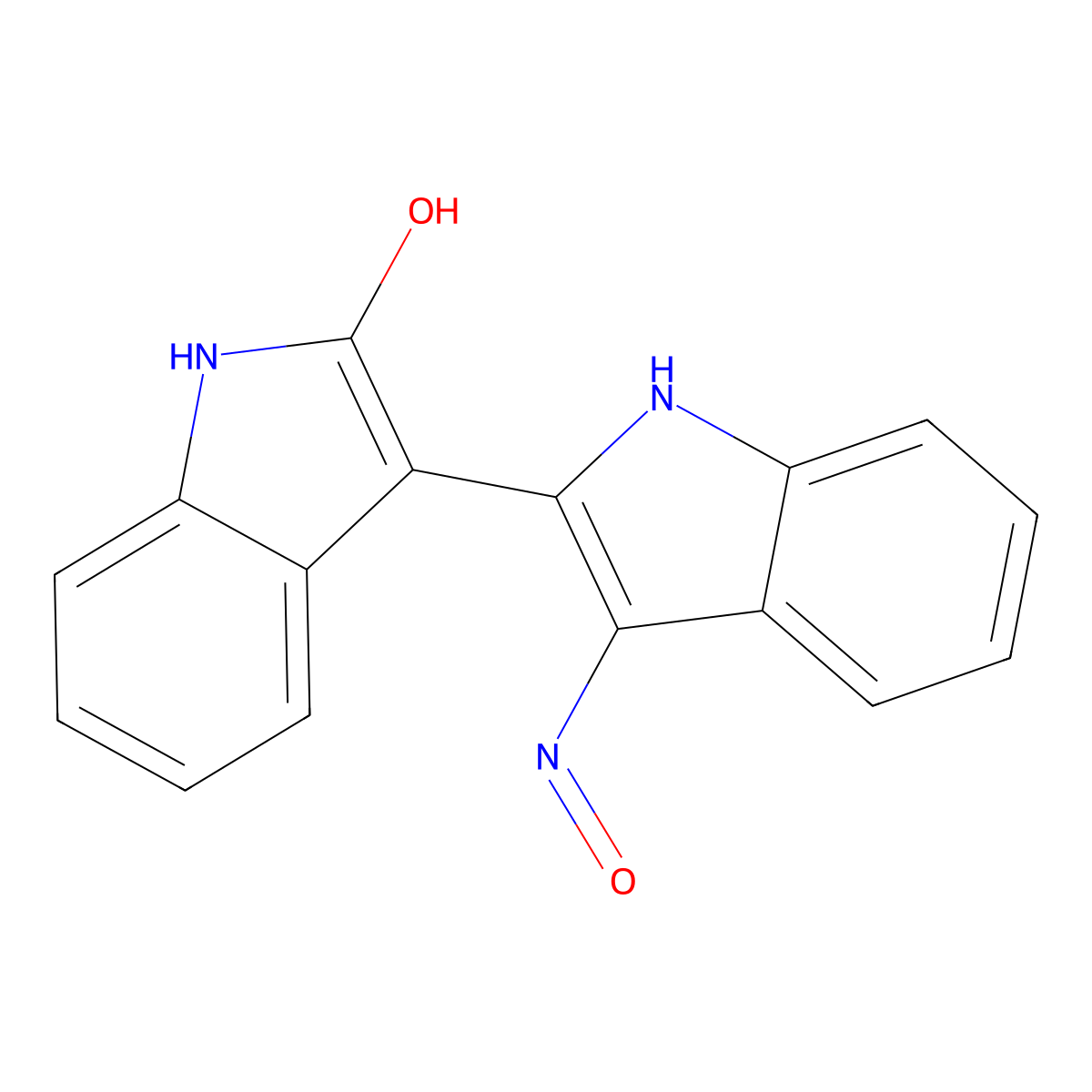 Indirubin-3'-monoxime molecular structure, CAS 160807-49-8