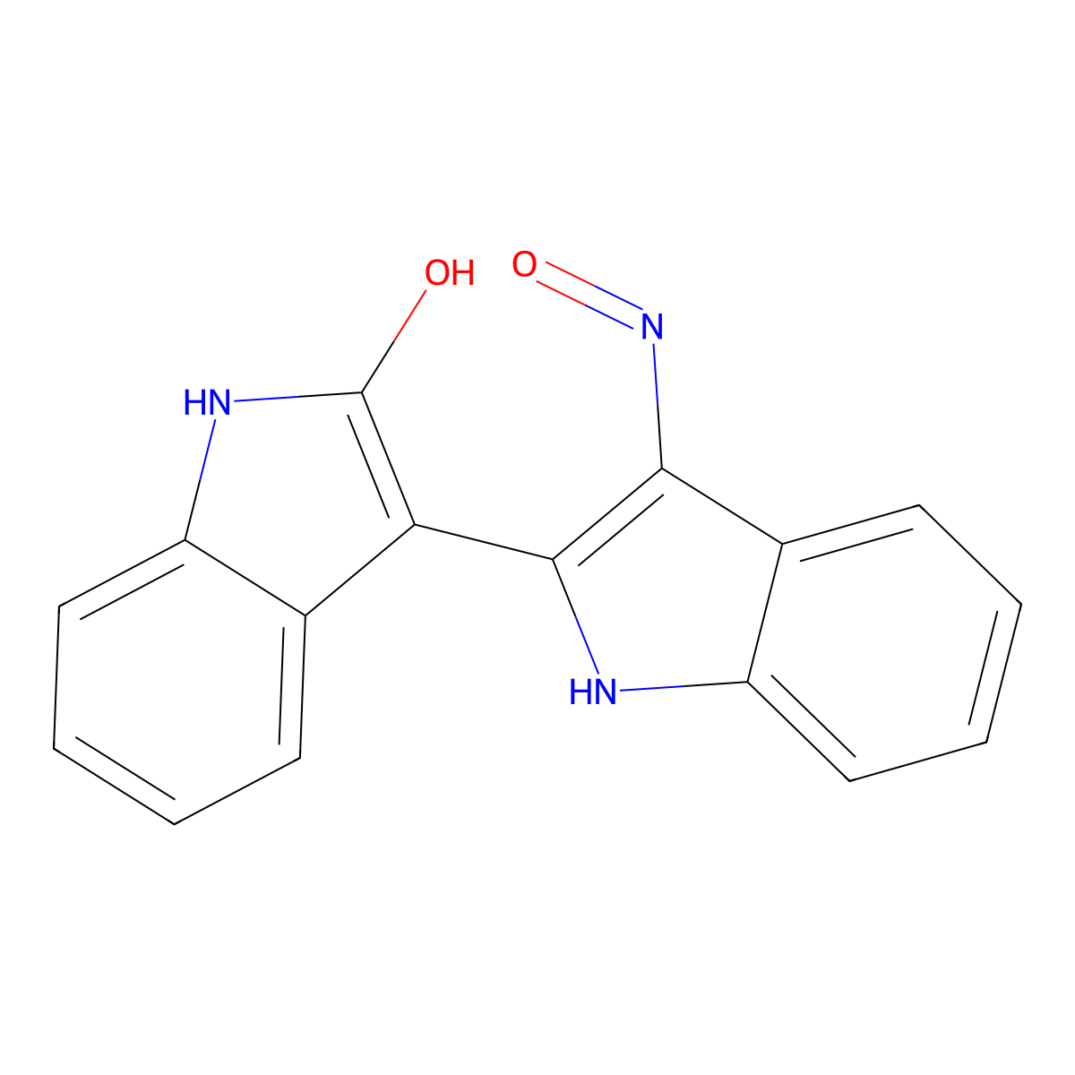 Indirubin-3'-monoxime molecular structure, CAS 160807-49-8
