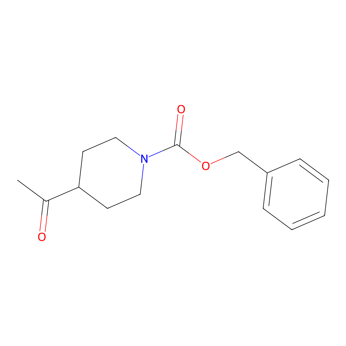 Benzyl 4-acetylpiperidine-1-carboxylate molecular structure, CAS 160809-34-7