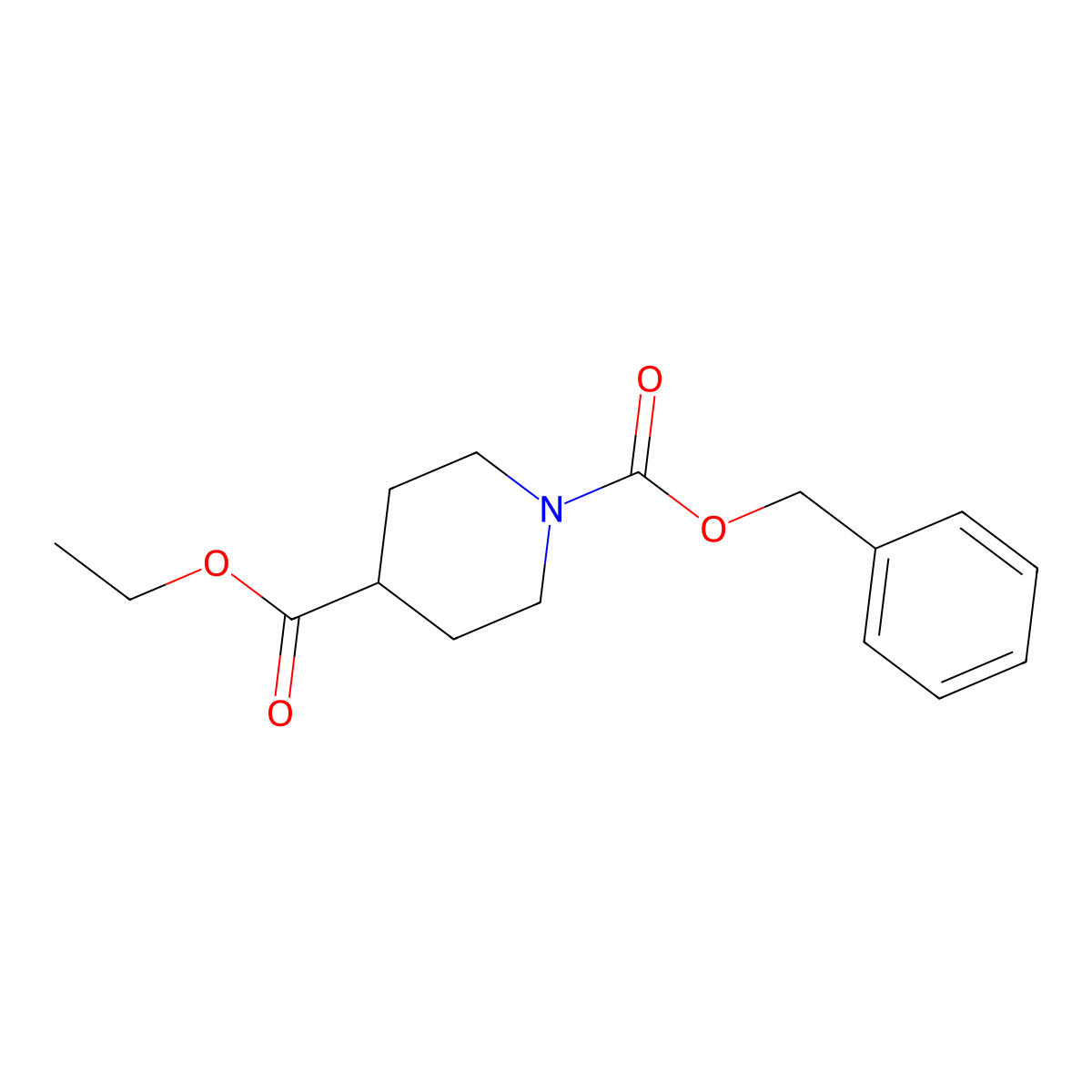 1-Benzyl 4-ethyl piperidine-1,4-dicarboxylate molecular structure, CAS 160809-38-1