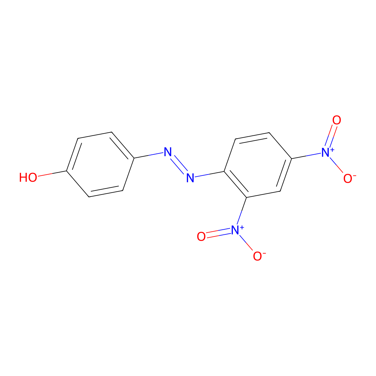 4-(2,4-Dinitrophenylazo)phenol molecular structure, CAS 16081-15-5