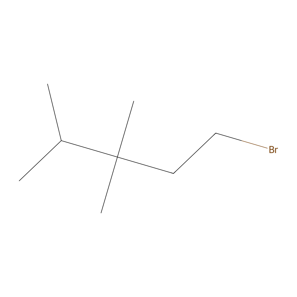 1-Bromo-3,3,4-trimethylpentane molecular structure, CAS 1608145-68-1