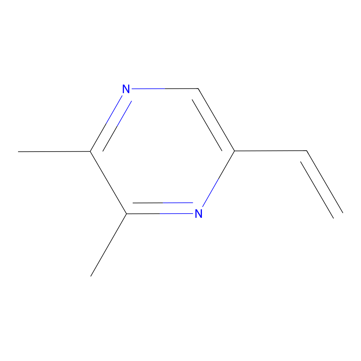 2,3-Dimethyl-5-Vinylpyrazine molecular structure, CAS 160818-30-4