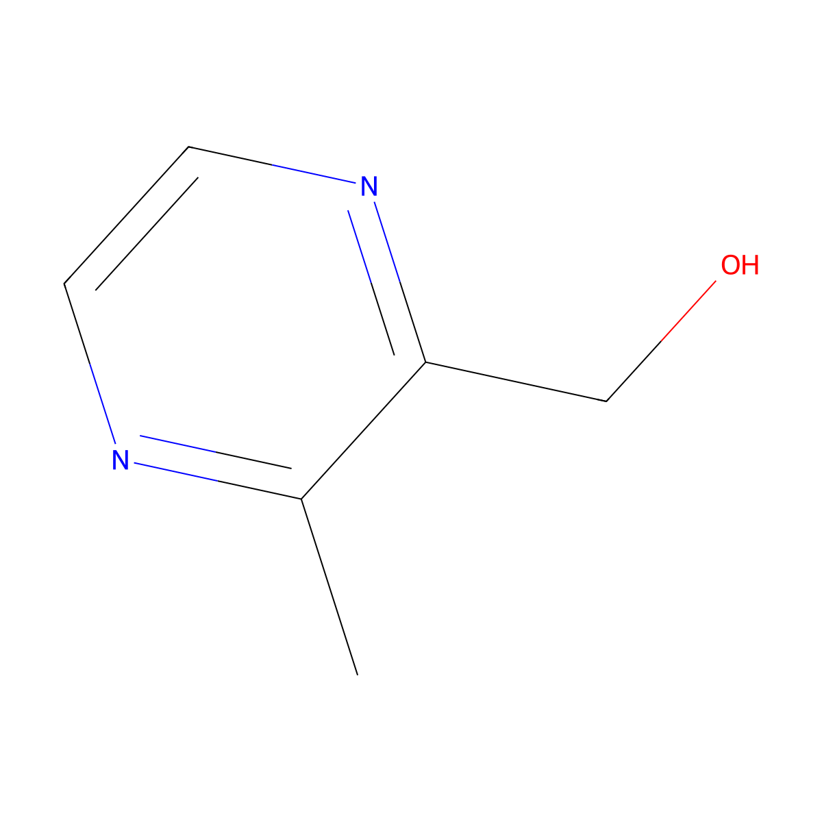 (3-Methylpyrazin-2-yl)methanol molecular structure, CAS 160818-32-6