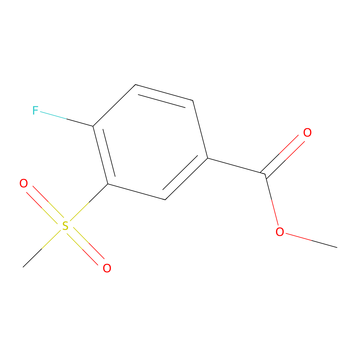 Methyl 4-Fluoro-3-(methylsulfonyl)benzoate molecular structure, CAS 160819-39-6