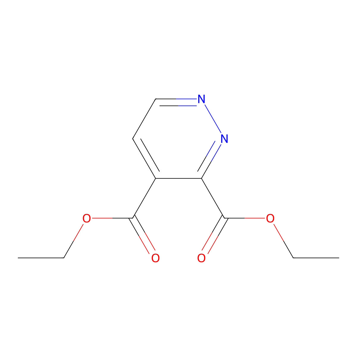 Diethyl pyridazine-3,4-dicarboxylate molecular structure, CAS 16082-13-6