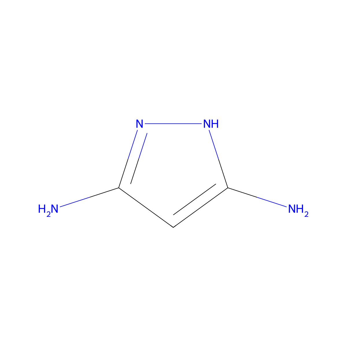 3,5-Diamino-1H-pyrazole molecular structure, CAS 16082-33-0