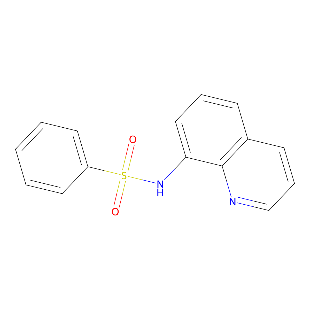 N-(Quinolin-8-yl)benzenesulfonamide molecular structure, CAS 16082-59-0