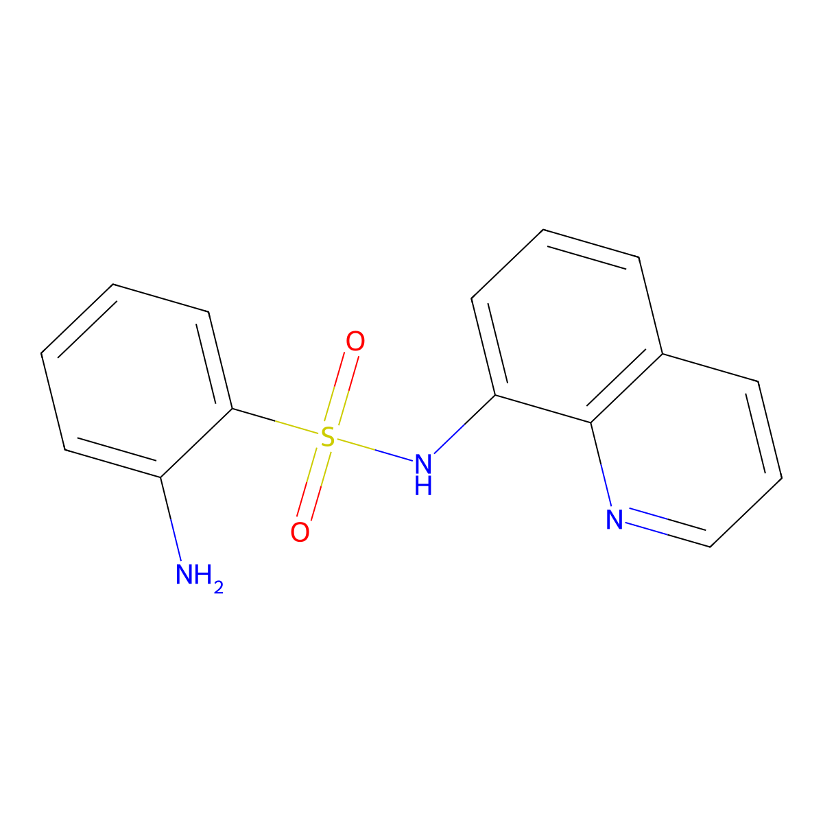 2-Amino-N-quinolin-8-yl-benzenesulfonamide molecular structure, CAS 16082-64-7