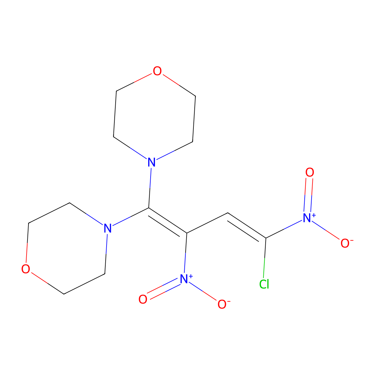 4-(4-Chloro-1-morpholin-4-yl-2,4-dinitrobuta-1,3-dienyl)morpholine molecular structure, CAS 160822-35-5
