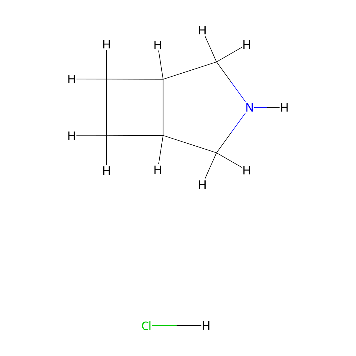3-Azabicyclo[3.2.0]heptane hydrochloride molecular structure, CAS 16084-57-4