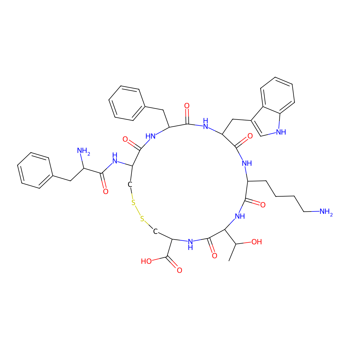 Octreotide Impurity 38 molecular structure, CAS 160841-00-9