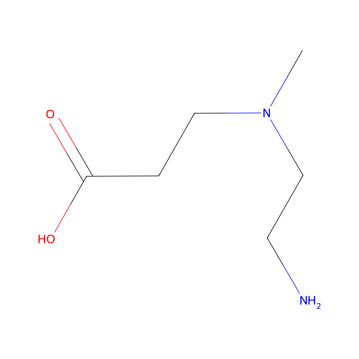 3-[(2-Aminoethyl)(methyl)amino]propanoic acid molecular structure, CAS 160844-41-7