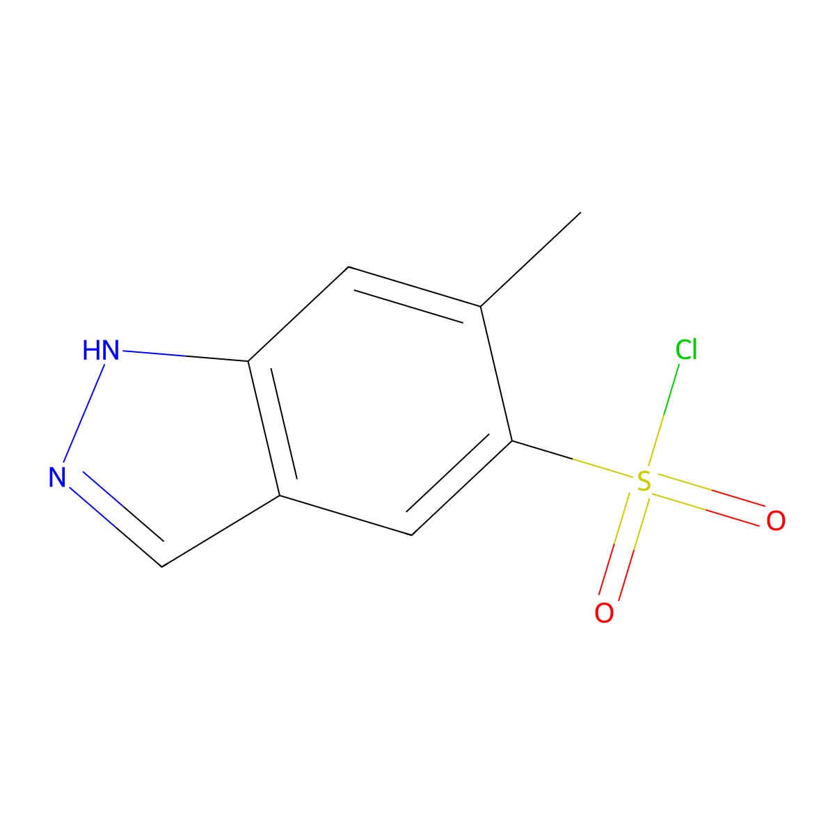 6-methyl-1H-indazole-5-sulfonyl chloride molecular structure, CAS 1608481-05-5