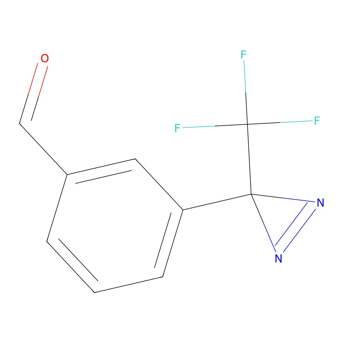 3-(3-(trifluoromethyl)-3H-diazirin-3-yl)benzaldehyde molecular structure, CAS 1608496-47-4