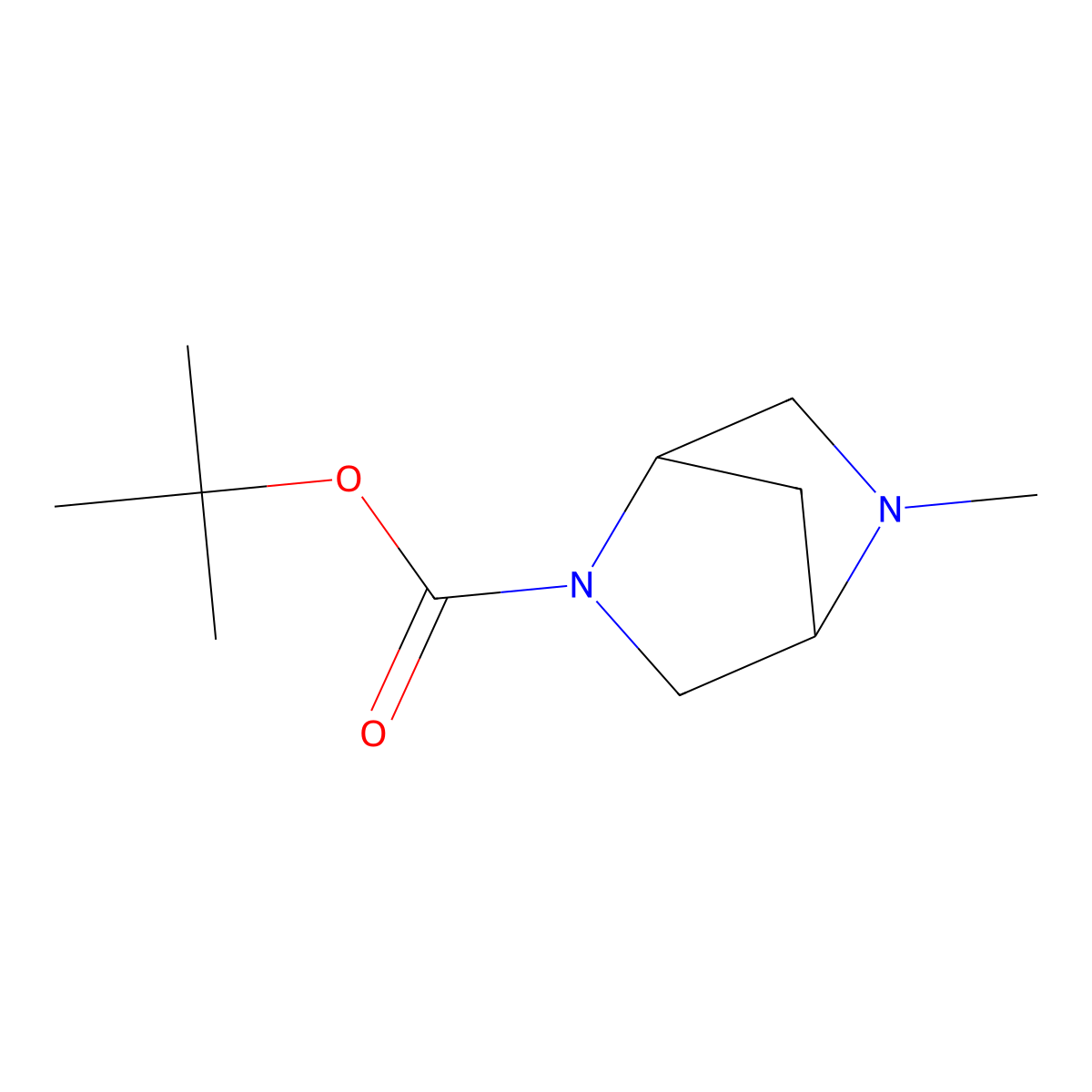 Tert-butyl (1R,4R)-5-methyl-2,5-diazabicyclo[2.2.1]heptane-2-carboxylate molecular structure, CAS 1608499-17-7