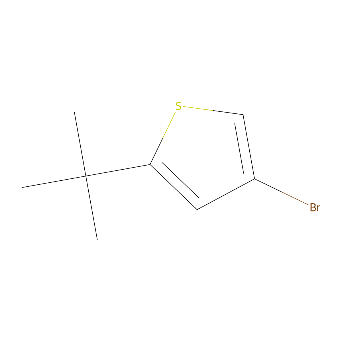 4-Bromo-2-tert-butylthiophene molecular structure, CAS 160855-01-6