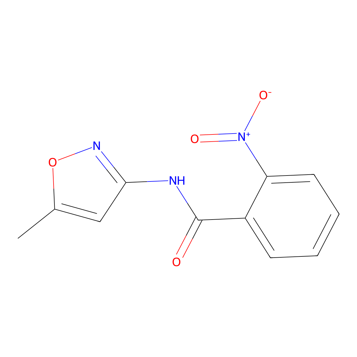 N-(5-methyl-1,2-oxazol-3-yl)-2-nitrobenzamide molecular structure, CAS 160856-96-2