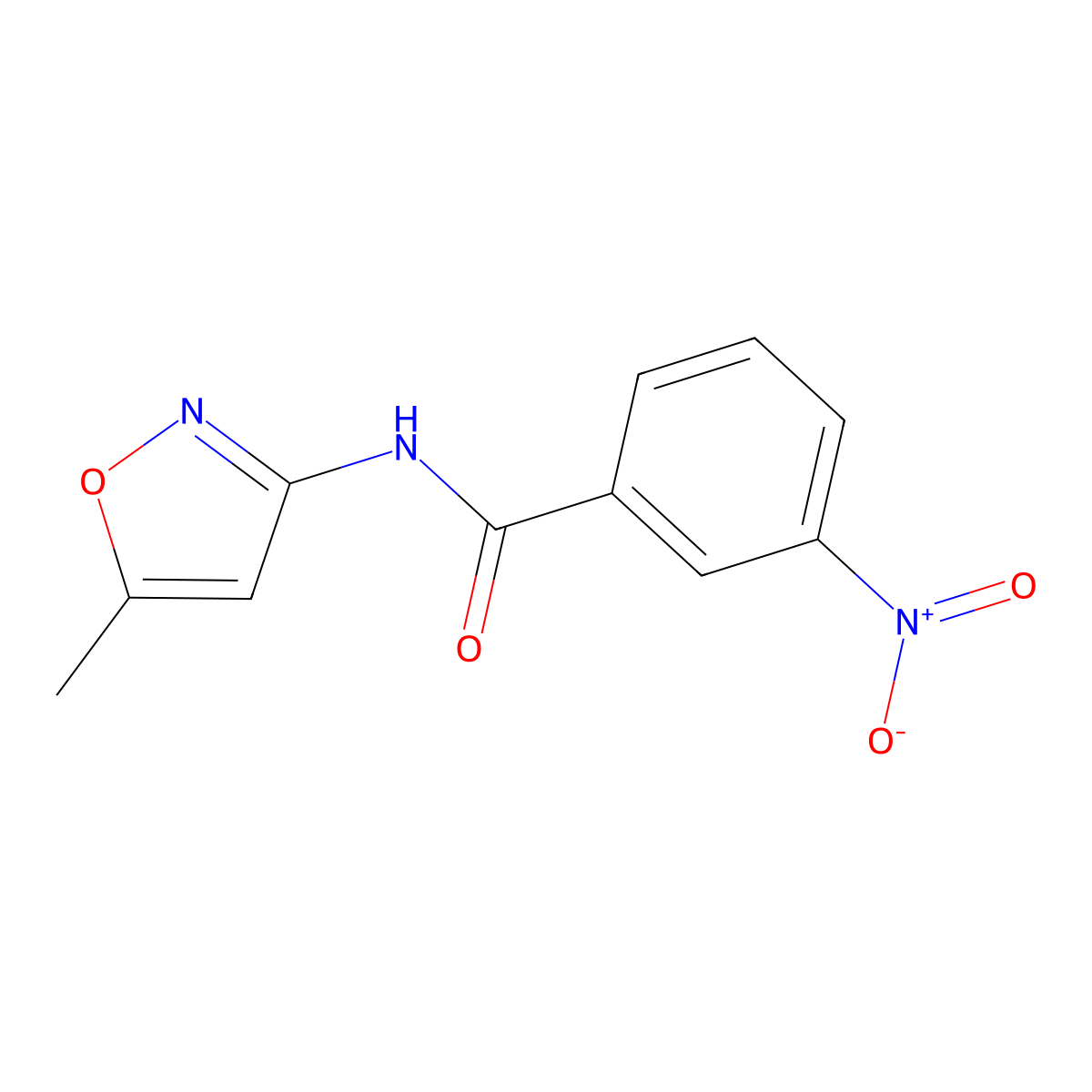 Benzamide, N-(5-methyl-3-isoxazolyl)-3-nitro- molecular structure, CAS 160856-97-3