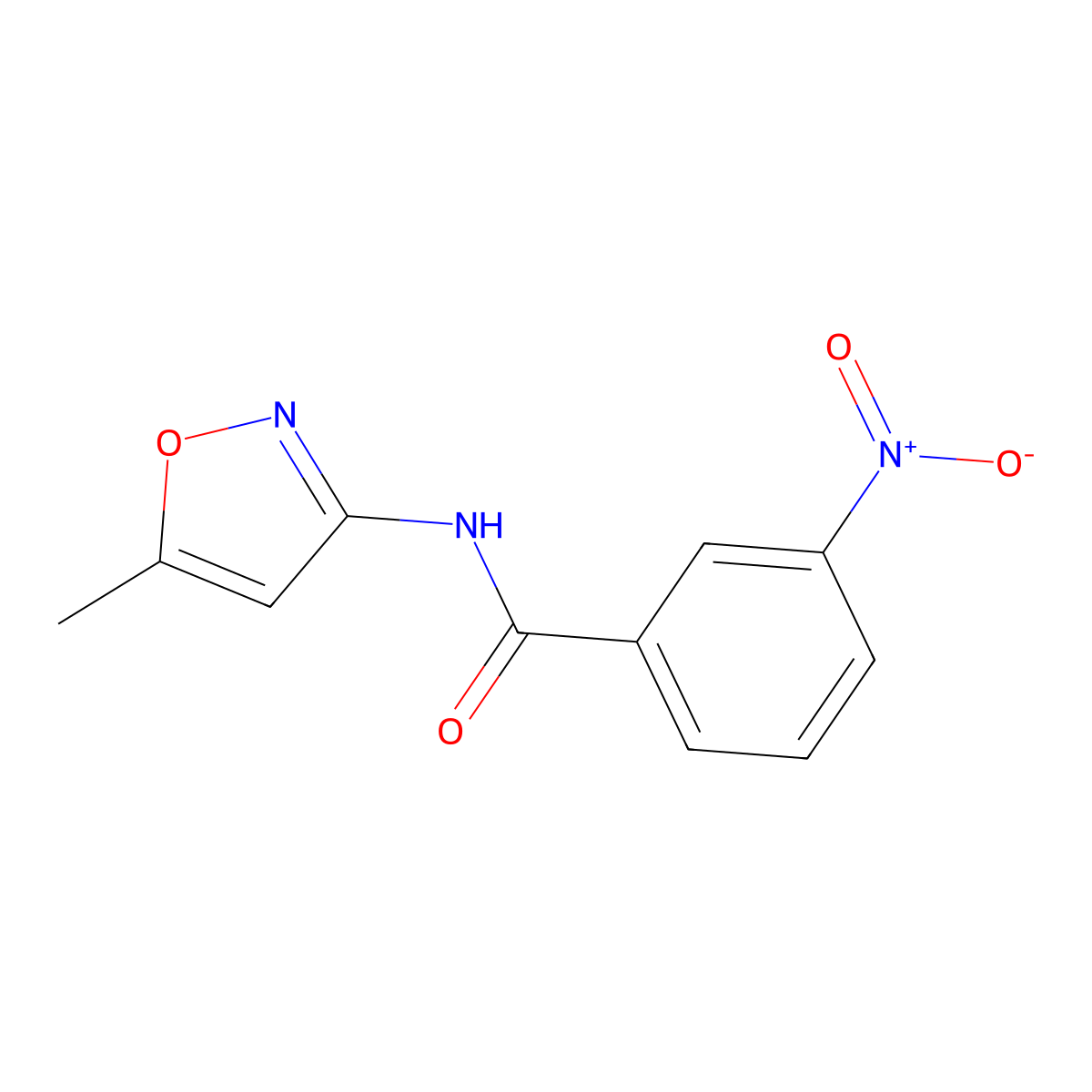 Benzamide, N-(5-methyl-3-isoxazolyl)-3-nitro- molecular structure, CAS 160856-97-3