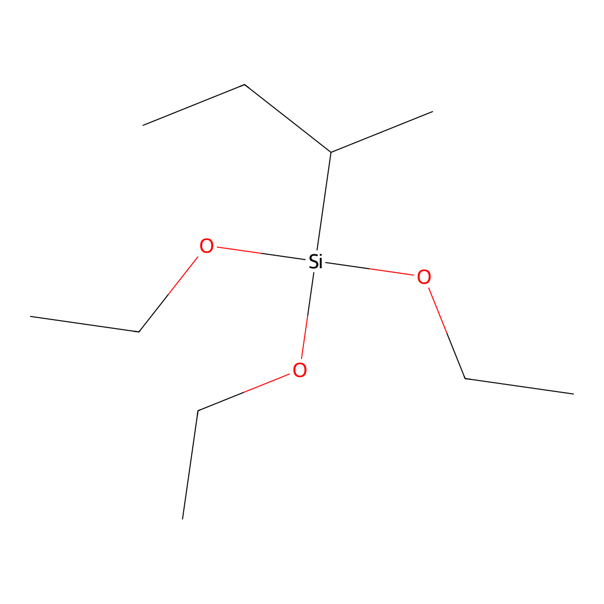 Triethoxy(sec-butyl)silane molecular structure, CAS 160877-25-8