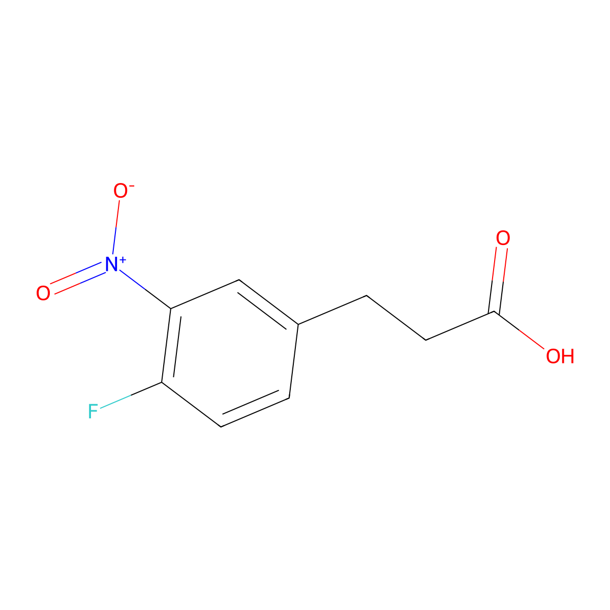 3-(4-Fluoro-3-nitrophenyl)propanoic acid molecular structure, CAS 160877-40-7