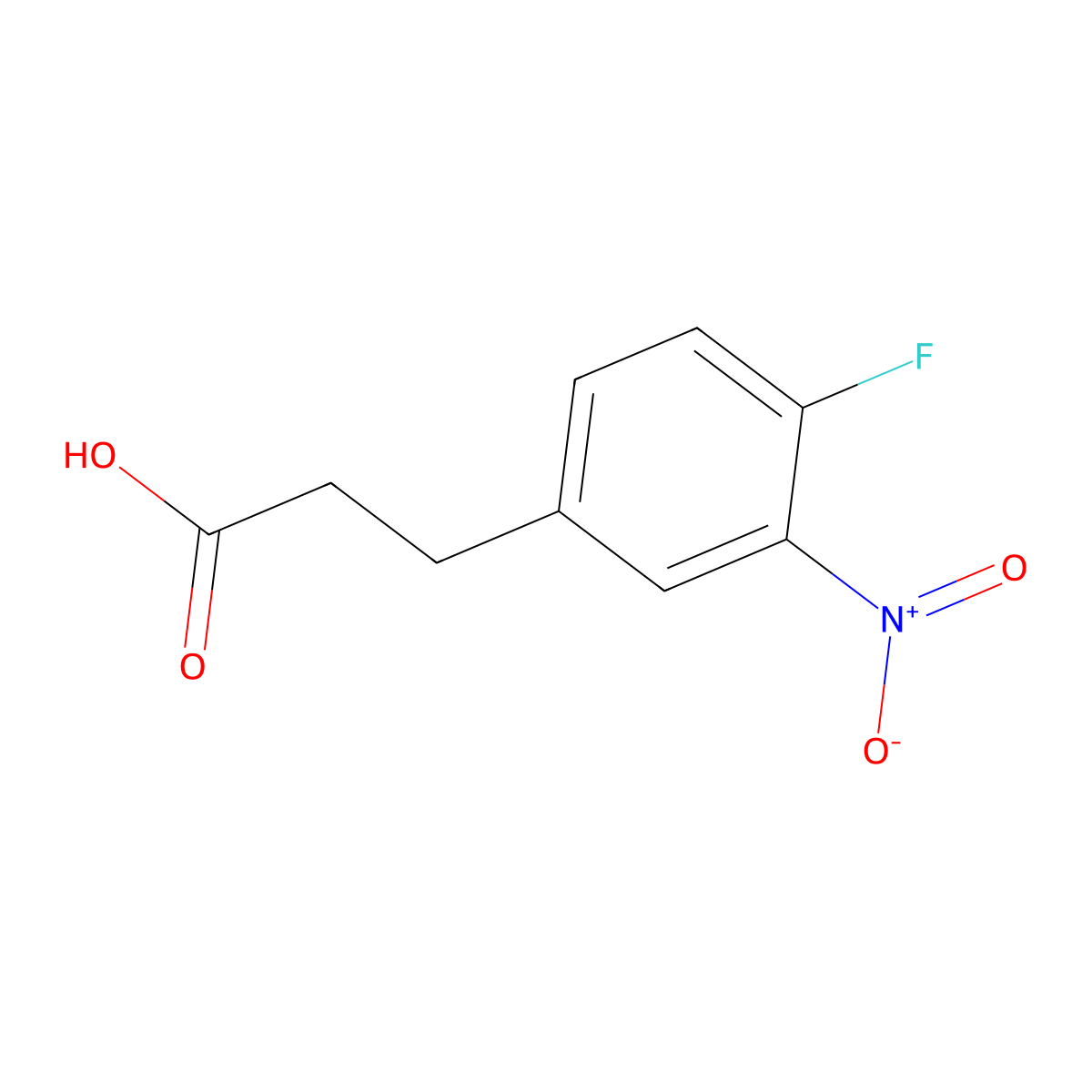 3-(4-Fluoro-3-nitrophenyl)propanoic acid molecular structure, CAS 160877-40-7