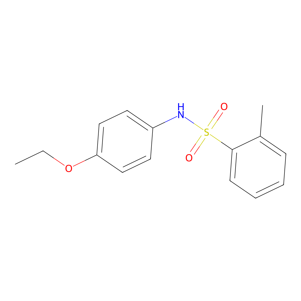 N-(4-ethoxyphenyl)-2-methylbenzenesulfonamide molecular structure, CAS 160878-36-4