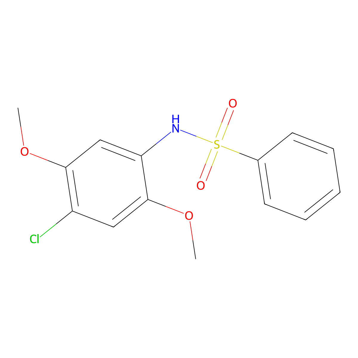 N-(4-chloro-2,5-dimethoxyphenyl)benzenesulfonamide molecular structure, CAS 160878-38-6