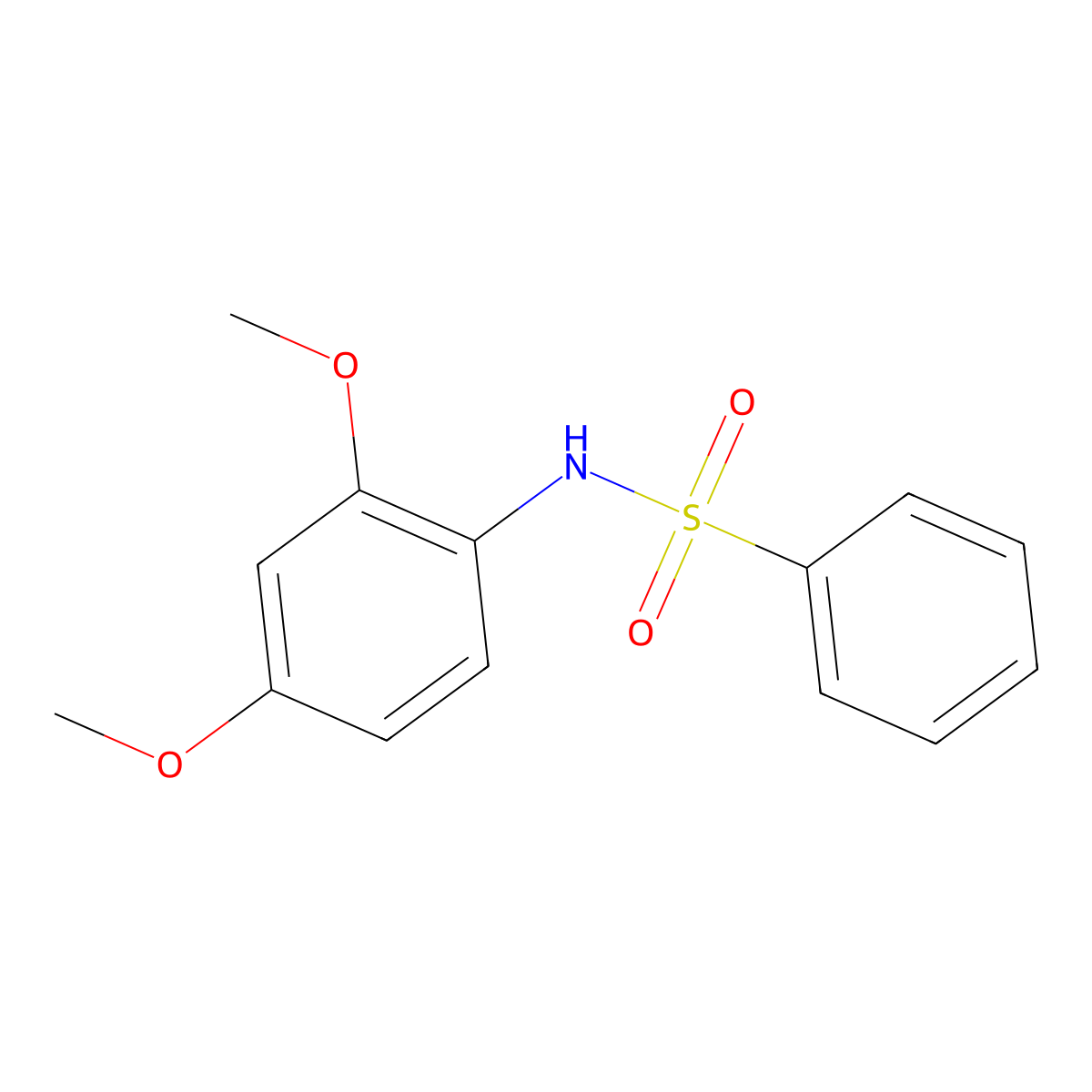 N-(2,4-dimethoxyphenyl)benzenesulfonamide molecular structure, CAS 160878-39-7