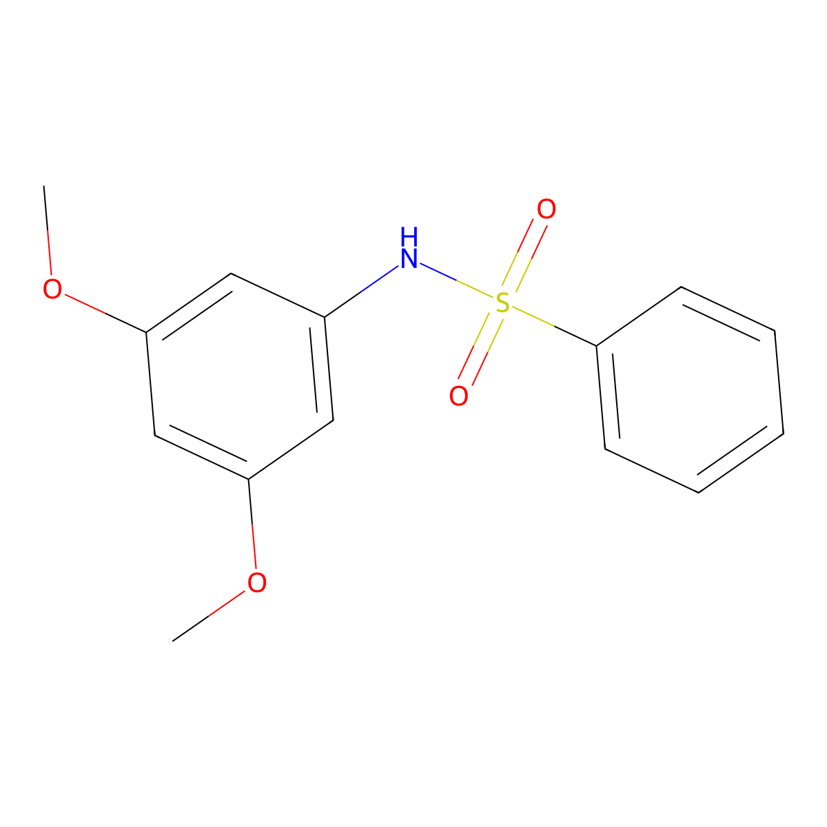 N-(3,5-dimethoxyphenyl)benzenesulfonamide molecular structure, CAS 160878-40-0