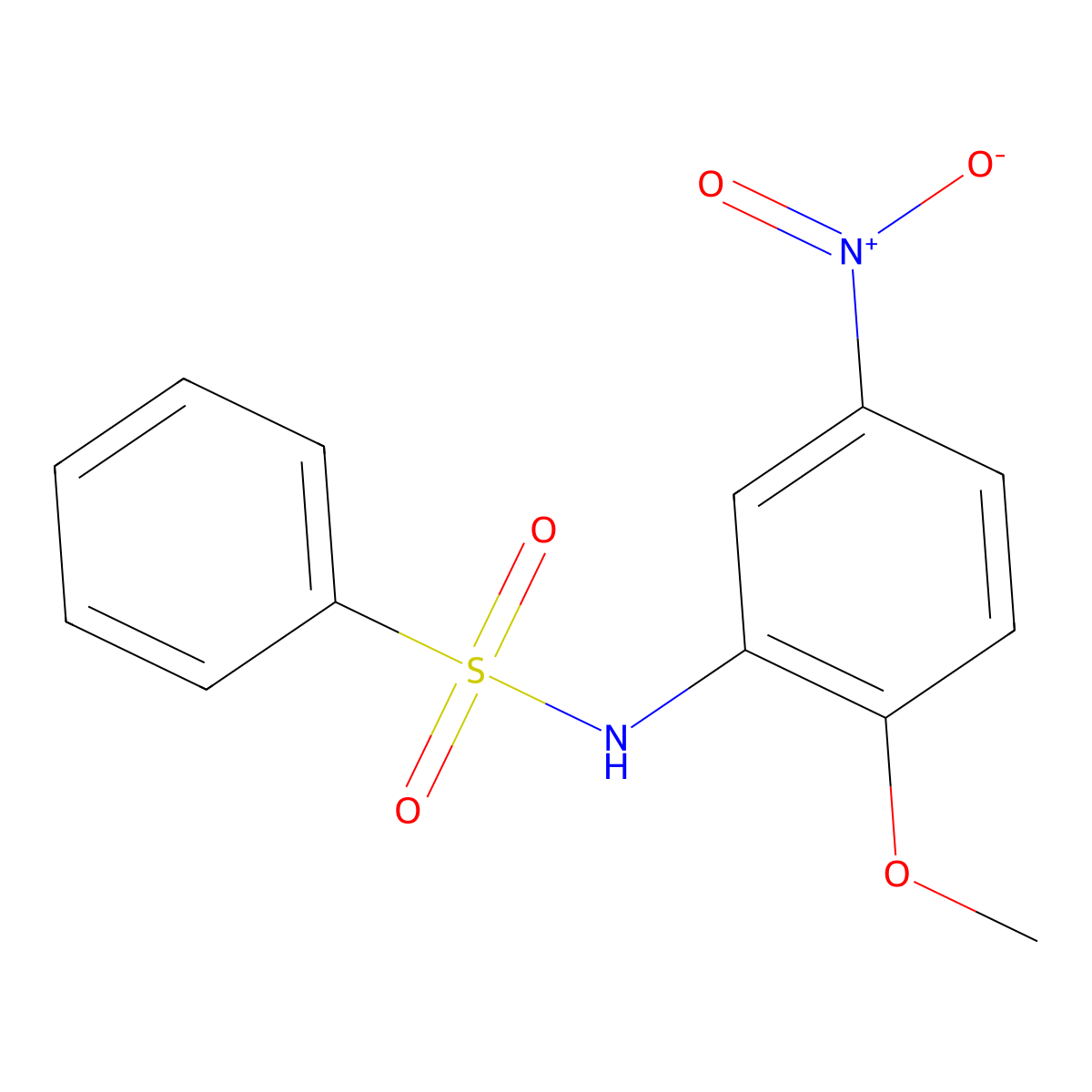 N-(2-methoxy-5-nitrophenyl)benzenesulfonamide molecular structure, CAS 160878-41-1