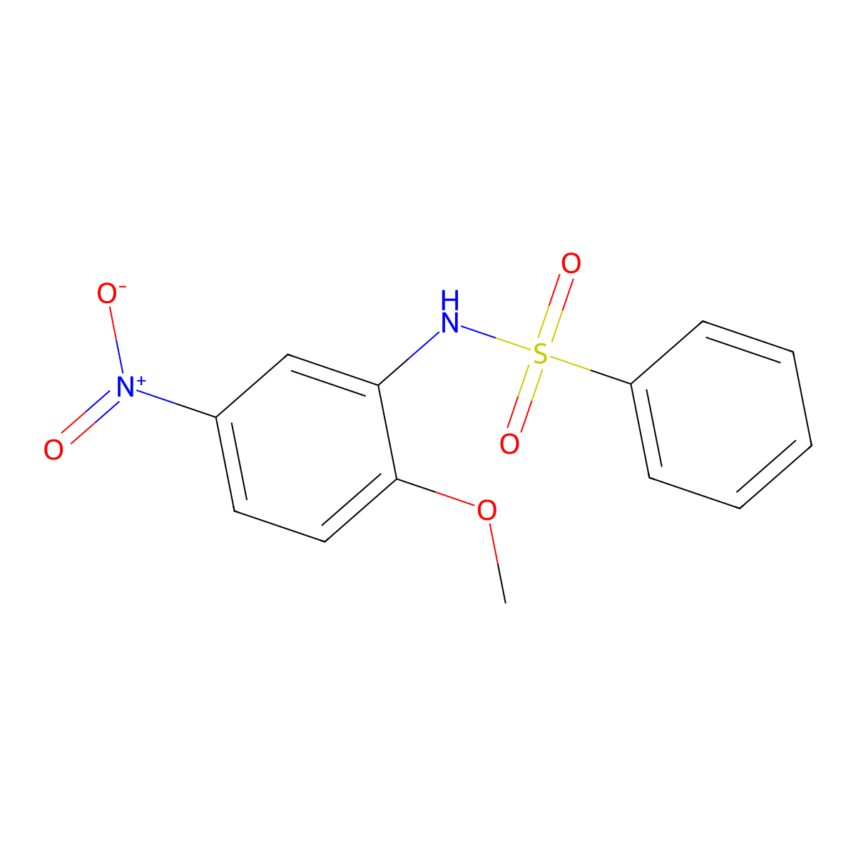 N-(2-methoxy-5-nitrophenyl)benzenesulfonamide molecular structure, CAS 160878-41-1