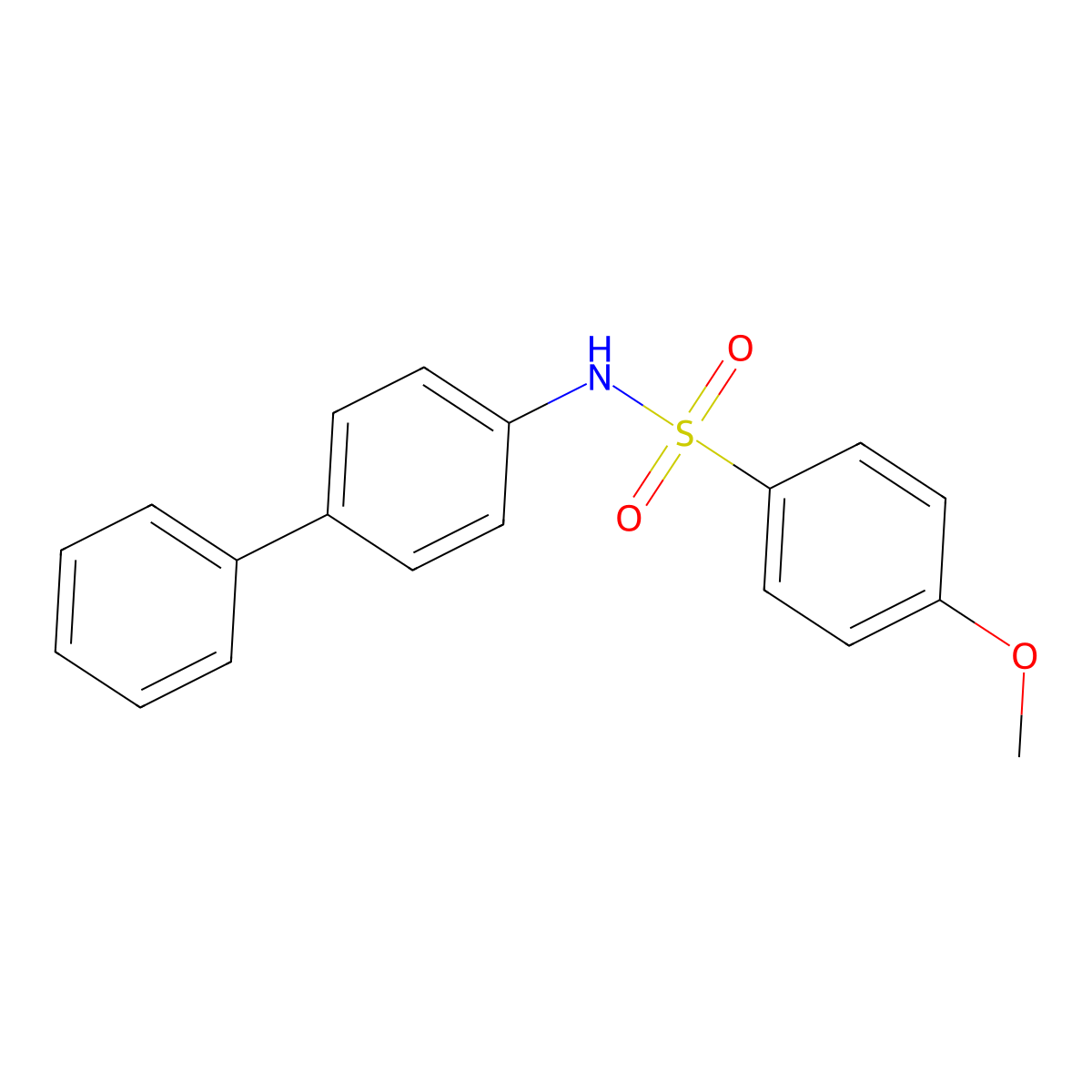 N-[1,1'-biphenyl]-4-yl-4-methoxybenzenesulfonamide molecular structure, CAS 160878-53-5